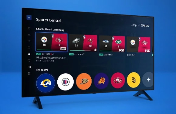 Sports Central interface.
